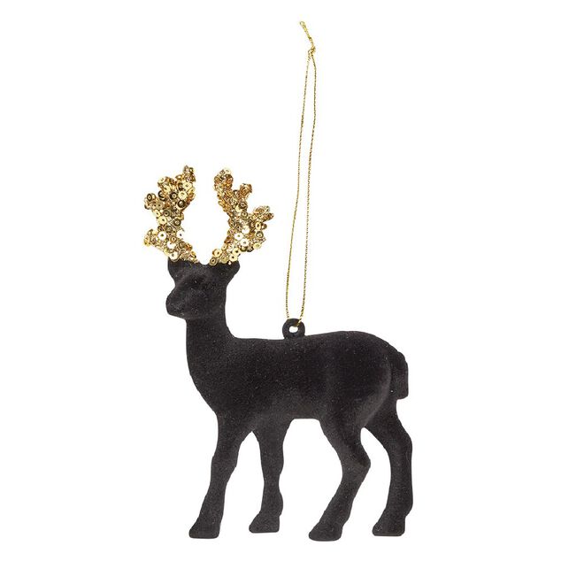 Suspension de No&euml;l Renne en velours
