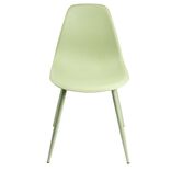 Chaise First m&eacute;tal et plastique vert 42,5xP50xH78,5cm