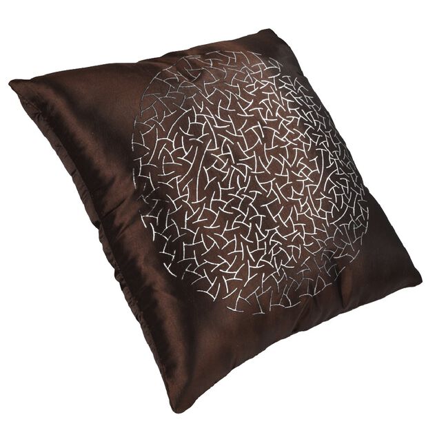 Housse de coussin effet satin&eacute;