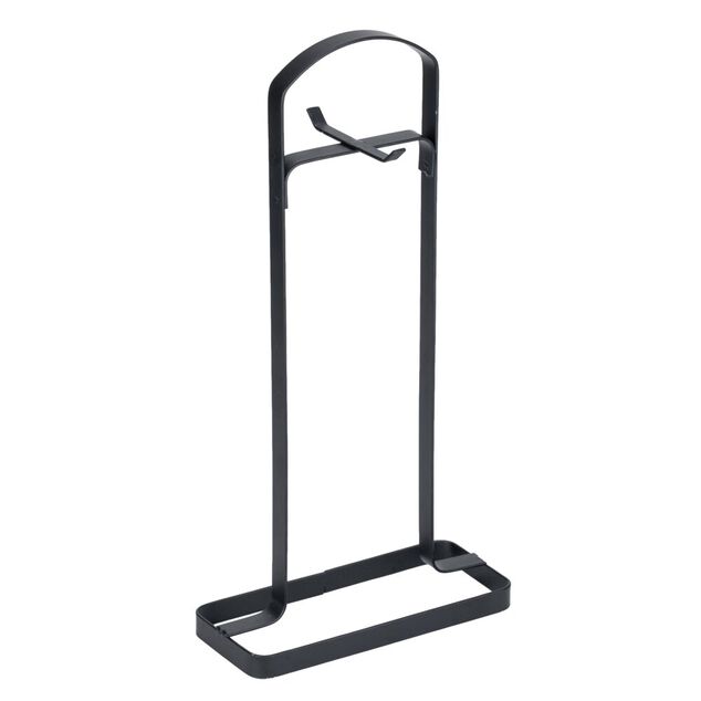 Planche &agrave; d&eacute;couper bambou x6 avec support m&eacute;tal noir 15x26cm