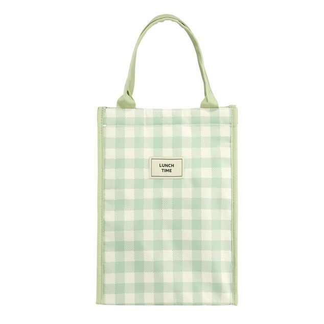 Sac isotherme 13L motif vichy vert 24x15xH33cm