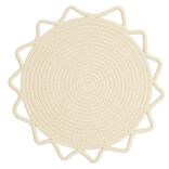 Set de table rond soleil effet tressé Ø35cm (2 modèles)