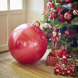 Boule de No&euml;l XL gonflable &Oslash;65cm pompe incluse - 3 coloris