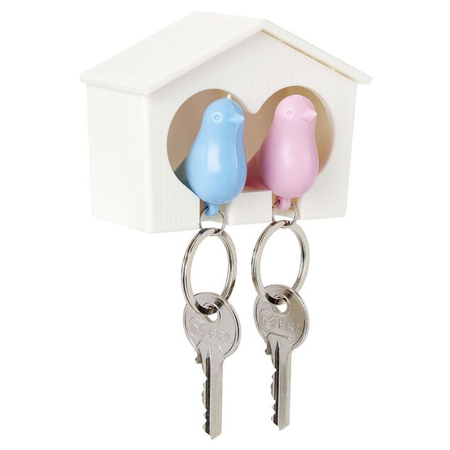 Accroche clés duo cabane à oiseaux