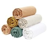 Drap housse 90x190cm 100% coton percale vert