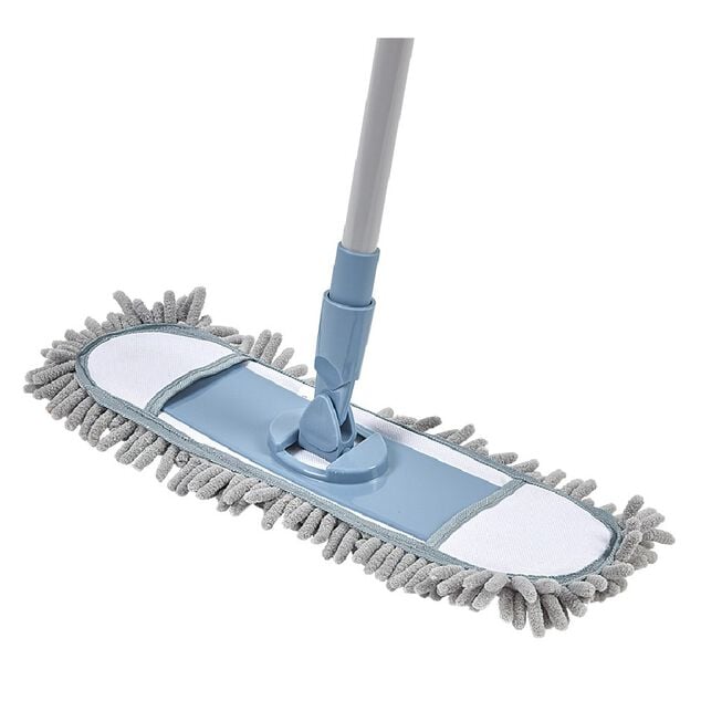 Balai plat avec manche t&eacute;lescopique L120 cm