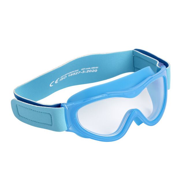 Masque de natation b&eacute;b&eacute; plastique bleu 15x7xH4cm