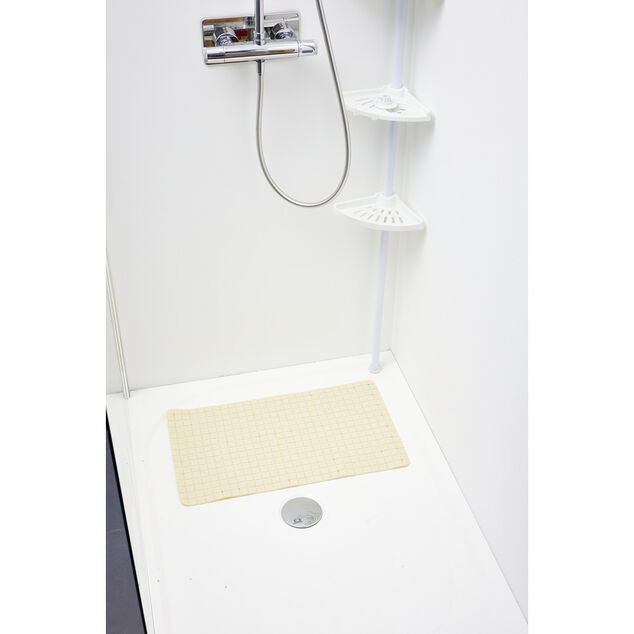 Tapis de douche antid&eacute;rapant plastique 38x68cm (2 mod&egrave;les)