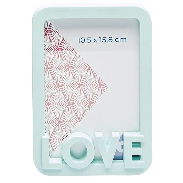 Cadre photo Love plastique 11.5x16.5cm pour photo 10x15cm (2 mod&egrave;les)