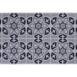 Tapis extérieur antidérapant grattant carreau ciment bleu gris 75x45cm