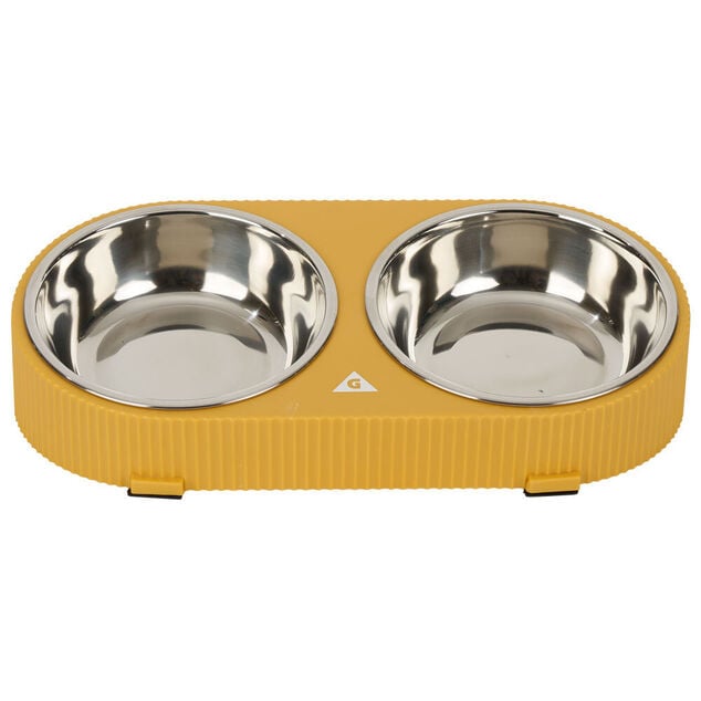 Gamelle double chien 2-en-1 anti glouton