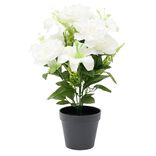 Pot lys blanc artificiel &Oslash;25xH42cm