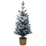 Sapin artificiel enneig&eacute; pot tress&eacute; 258 branches &Oslash;56xH100cm