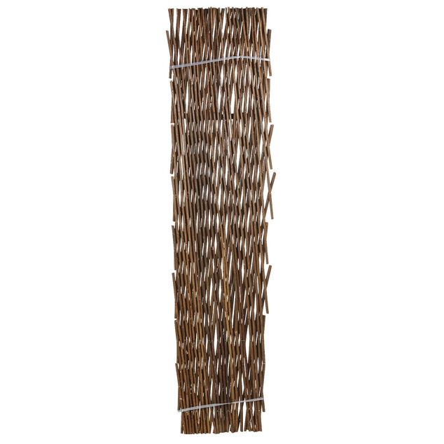 Treillis extensible en osier marron