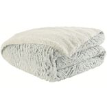 Plaid imitation fourrure décor uni