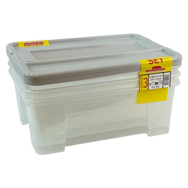 Box de rangement 10L x3