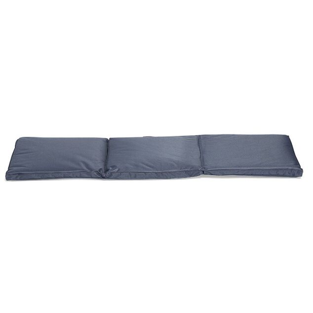 Coussin bain de soleil gris anthracite &agrave; nouette 55xL185cm