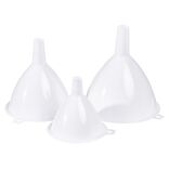 Entonnoir en plastique blanc x3