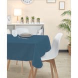 Nappe rectangulaire polyester anti tâche imprimé graphique bleu