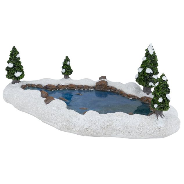 D&eacute;cor village de No&euml;l lac gel&eacute; 27x16x9,5 cm