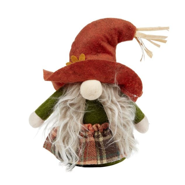Gnome d'automne d&eacute;co 14xH19x6cm