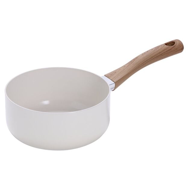 Casserole anti adh&eacute;sive tous feux manche effet bois &Oslash;18cm (2 mod&egrave;les)