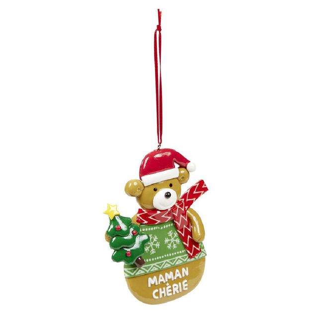 Figurine de No&euml;l &agrave; suspendre r&eacute;sine personnalisable (plusieurs md&egrave;les)