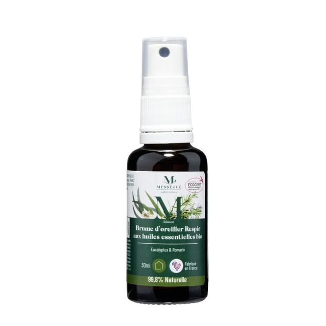 Brume oreiller Mess&eacute;gu&eacute; Respir bio eucalyptus et romarin 30ml