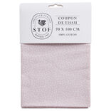 Coupon tissu imprim&eacute; Pallinou 70x100cm coton rose poudr&eacute; et blanc