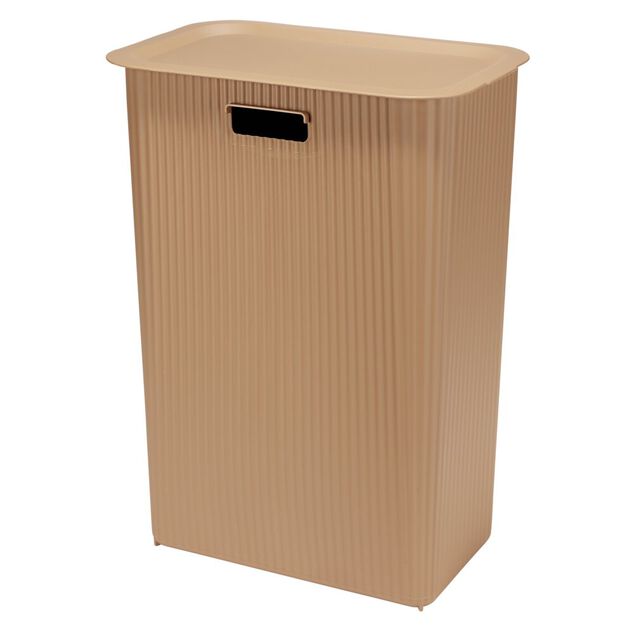 Pani&egrave;re &agrave; linge 40L avec couvercle L44X28XH53 cm marron