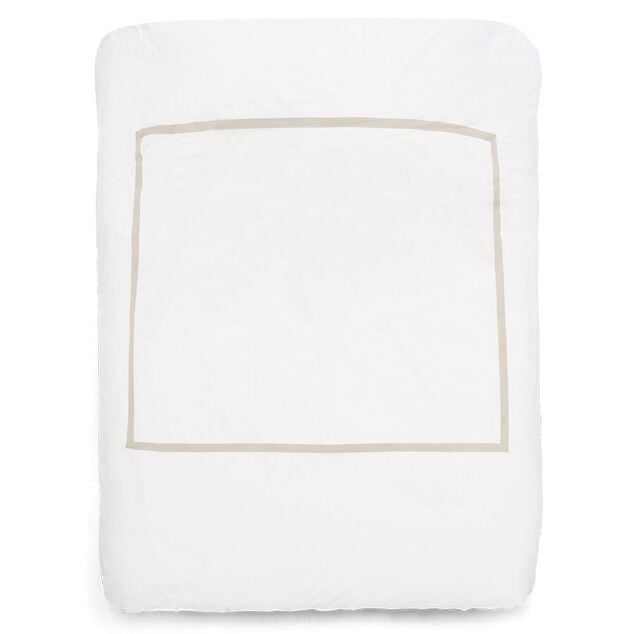 Parure de lit 2 personnes 240x220cm r&eacute;versible beige et gris