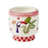 Bougie parfum&eacute;e dans pot c&eacute;ramique motif animal tropical &Oslash;8xH8cm (3 mod&egrave;les)