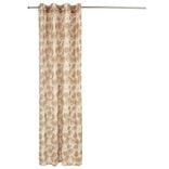 Rideau orange imprimé fleurs lin et polyester 140x240cm