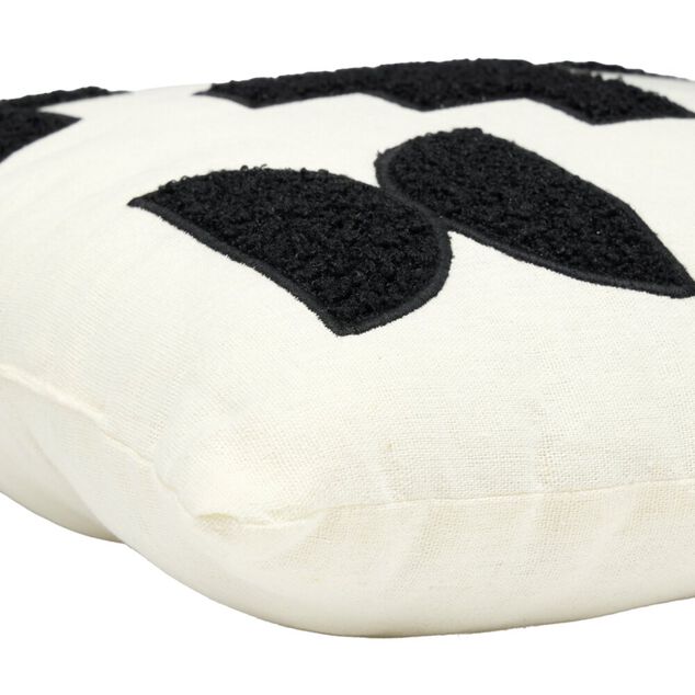 Coussin carr&eacute; motif effet bouclette 40x40cm (2 mod&egrave;les)