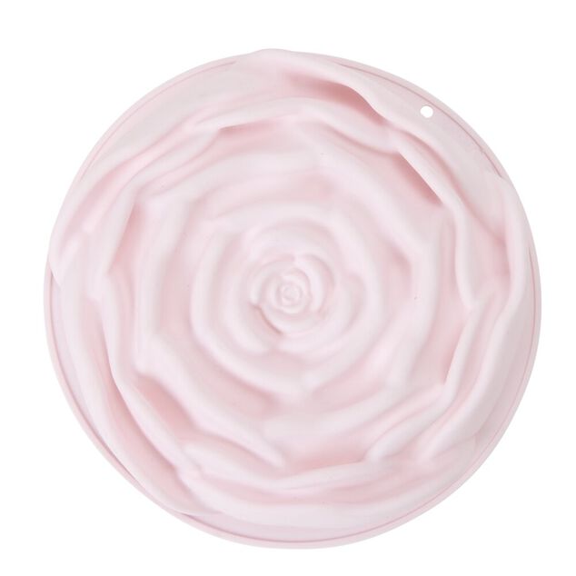 Moule &agrave; g&acirc;teau silicone fleur forme rose &Oslash;24,5cm