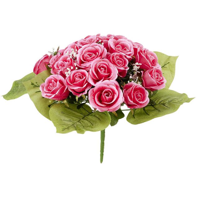 Piquet de rose bouquet fleur artificielle &Oslash;38xH41cm