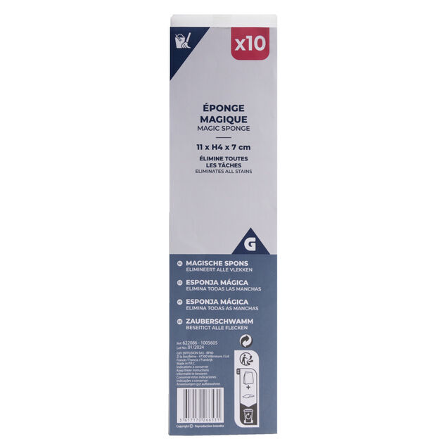 Lot de 10 &eacute;ponges magiques