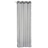 Voilage &agrave; oeillets uni noir