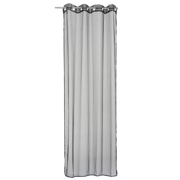 Voilage &agrave; oeillets uni noir