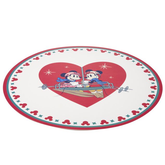 Set de table rond Disney Mickey & Minnie t&eacute;l&eacute;si&egrave;ge &Oslash;38cm