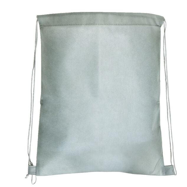 Sac &agrave; dos uni avec cordon 34xH43cm - 2 mod&egrave;les gris ou noir