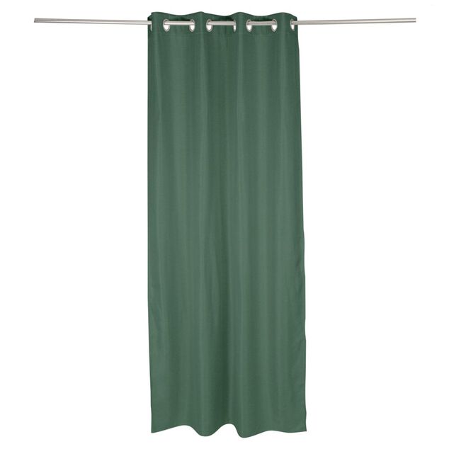 Rideau occultant effet tram&eacute; vert fonc&eacute; 140x240cm