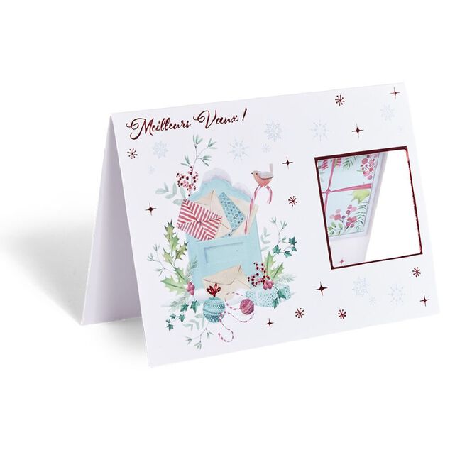 Carte de voeux No&euml;l 12x17cm