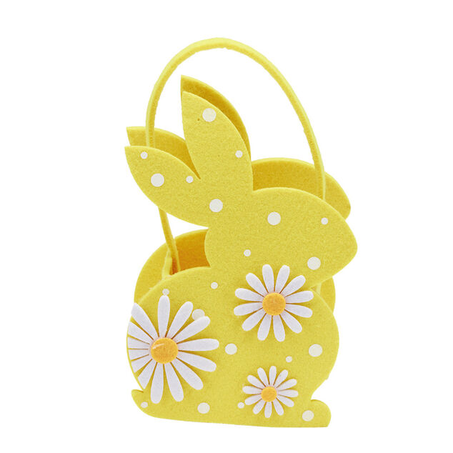 Panier en feutrine Pâques 15x7xH14,5cm (5 modèles)