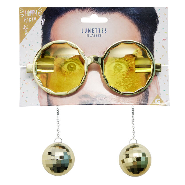 Lunettes disco avec pendentif (2 modèles)
