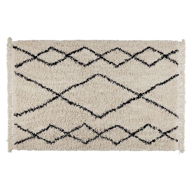Tapis Manon 100x150cm noir et blanc