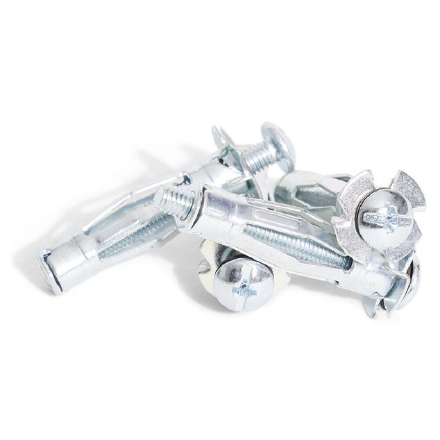 4 chevilles m&eacute;talliques pour mat&eacute;riaux creux avec vis - &Oslash;11x36 mm