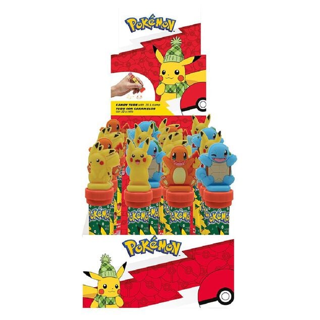 Tube de 20 bonbons Pok&eacute;mon avec capuchon tampon