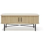 Table basse Gr&egrave;ge bois naturel et noir - L100xH40xP50 cm