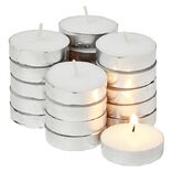 Lot de 20 bougies chauffe-plat &Oslash;3.5cm blanc